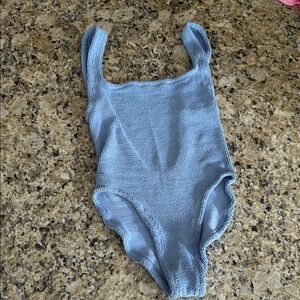 Hunza G blue one piece swimsuit OS EUC